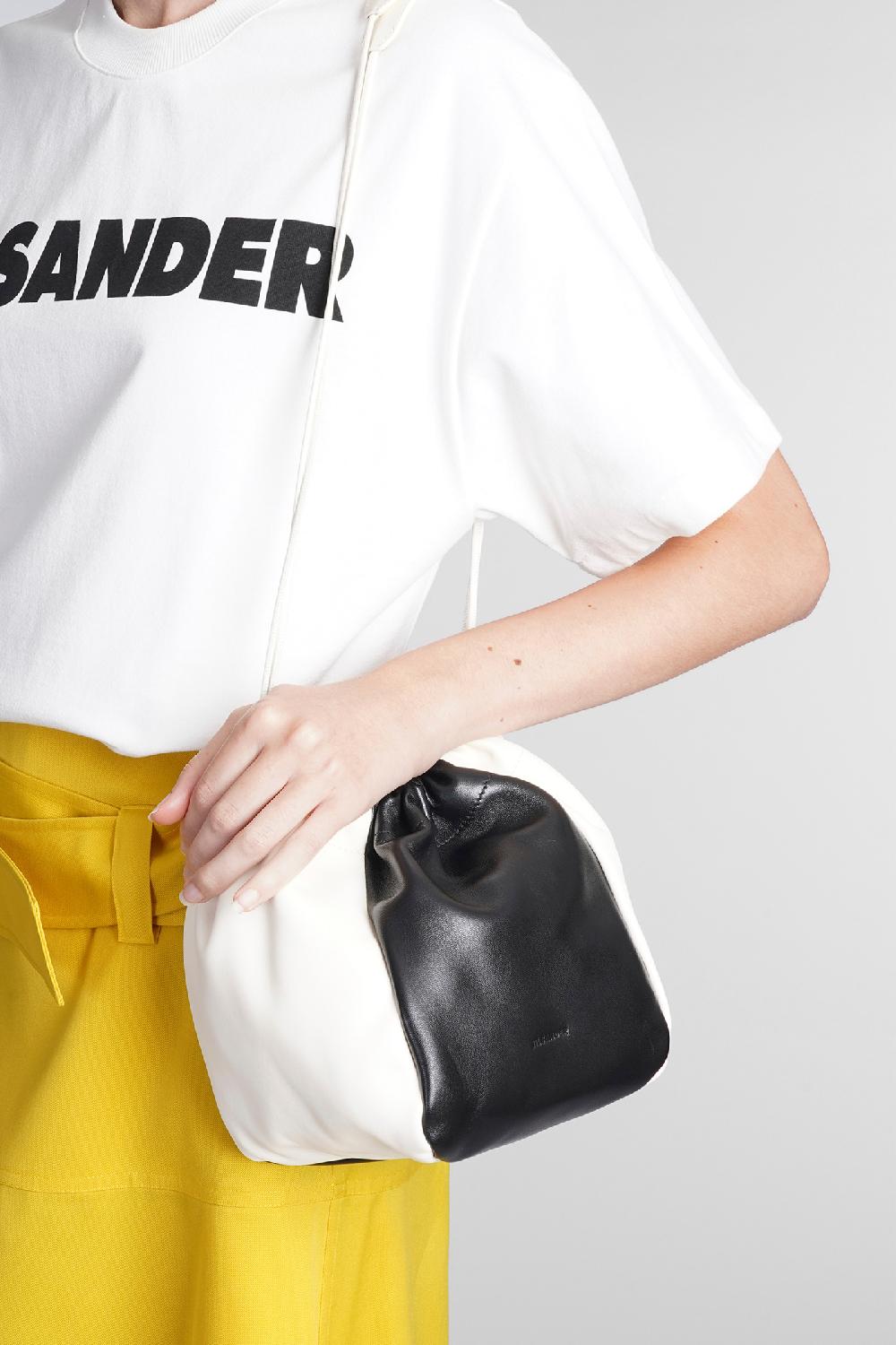 Deliberti Jil Sander Borsa A Spalla Dumpling Bicolor In Pelle Nera Cod. 353975 - Deliberti The Luxury Shopping