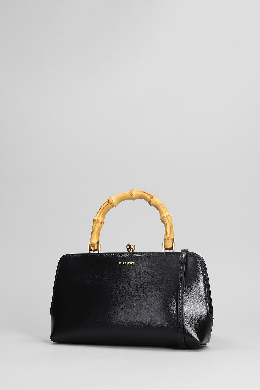 Deliberti Jil Sander Borsa A Spalla Gojii Bambo In Pelle Nera Cod. 372371 - Deliberti The Luxury Shopping