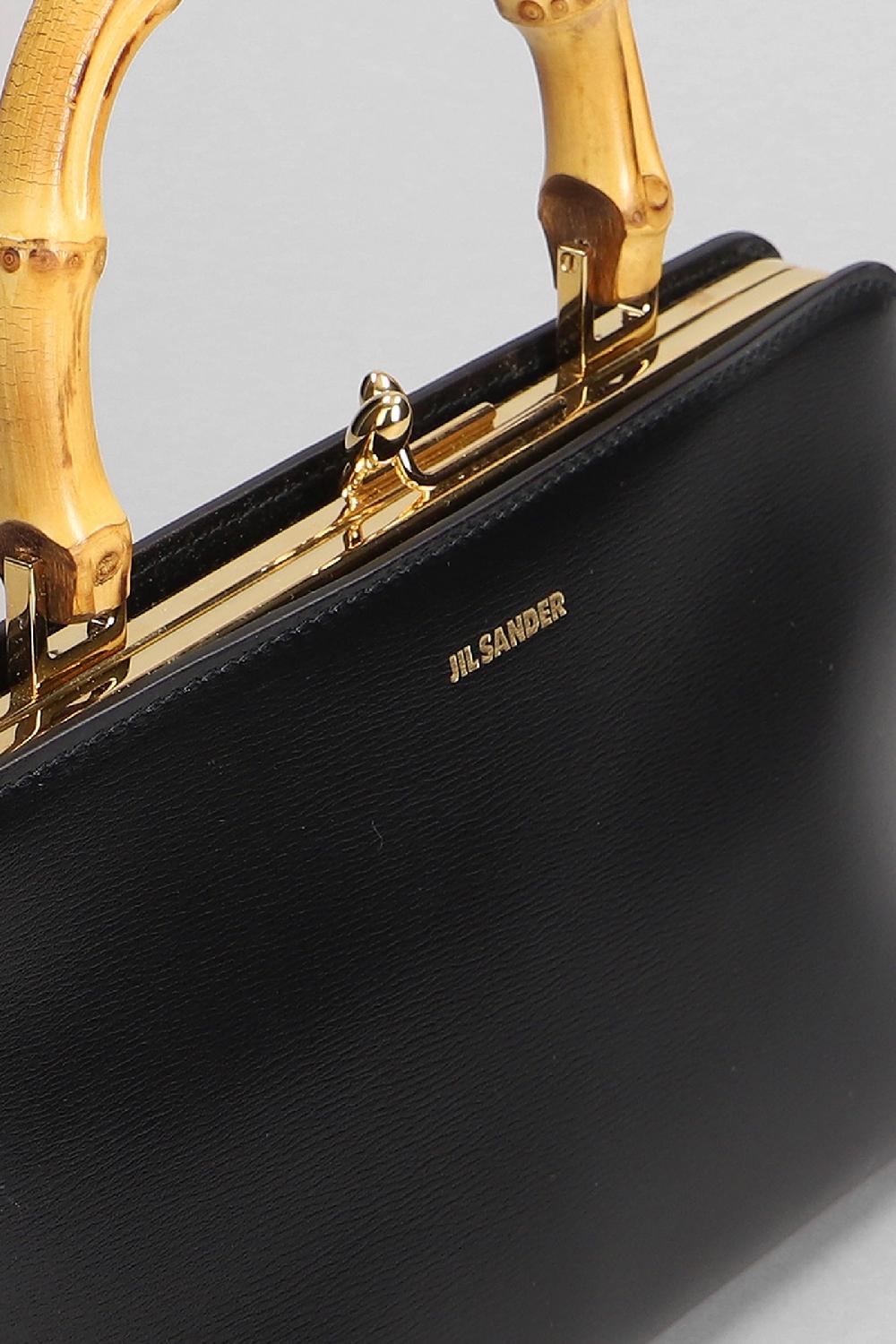 Deliberti Jil Sander Borsa A Spalla Gojii Bambo In Pelle Nera Cod. 372371 - Deliberti The Luxury Shopping