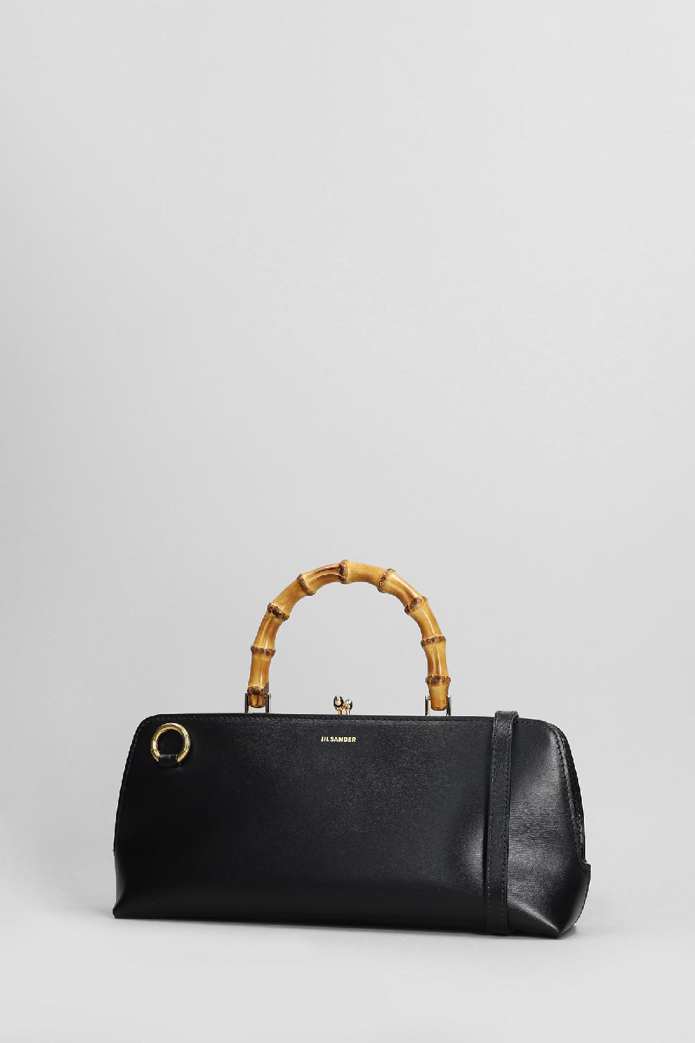 Deliberti Jil Sander Borsa A Spalla Gojii Bambo In Pelle Nera Cod. 404769 - Deliberti The Luxury Shopping