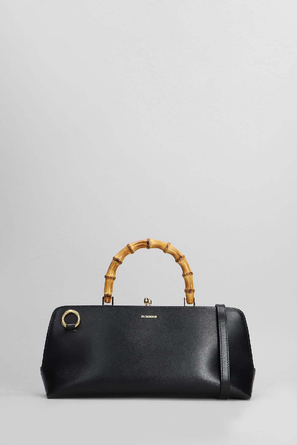 Deliberti Jil Sander Borsa a spalla gojii bambo in pelle nera cod. 404769 - Deliberti The Luxury Shopping