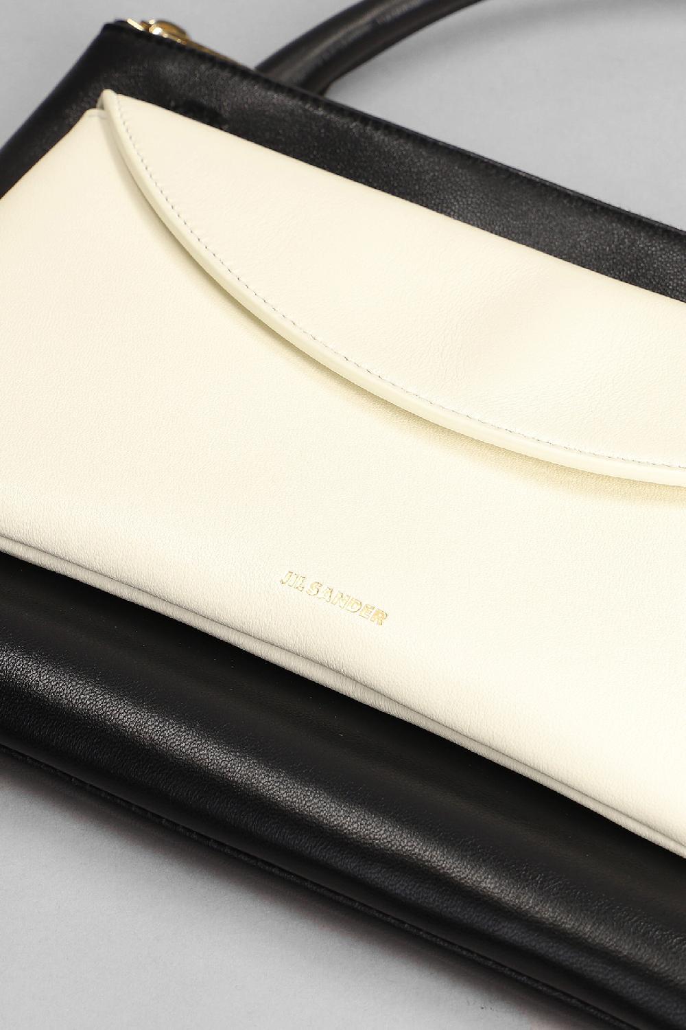 Deliberti Jil Sander Borsa A Spalla Link Lg Multi In Pelle Nera Cod. 353972 - Deliberti The Luxury Shopping