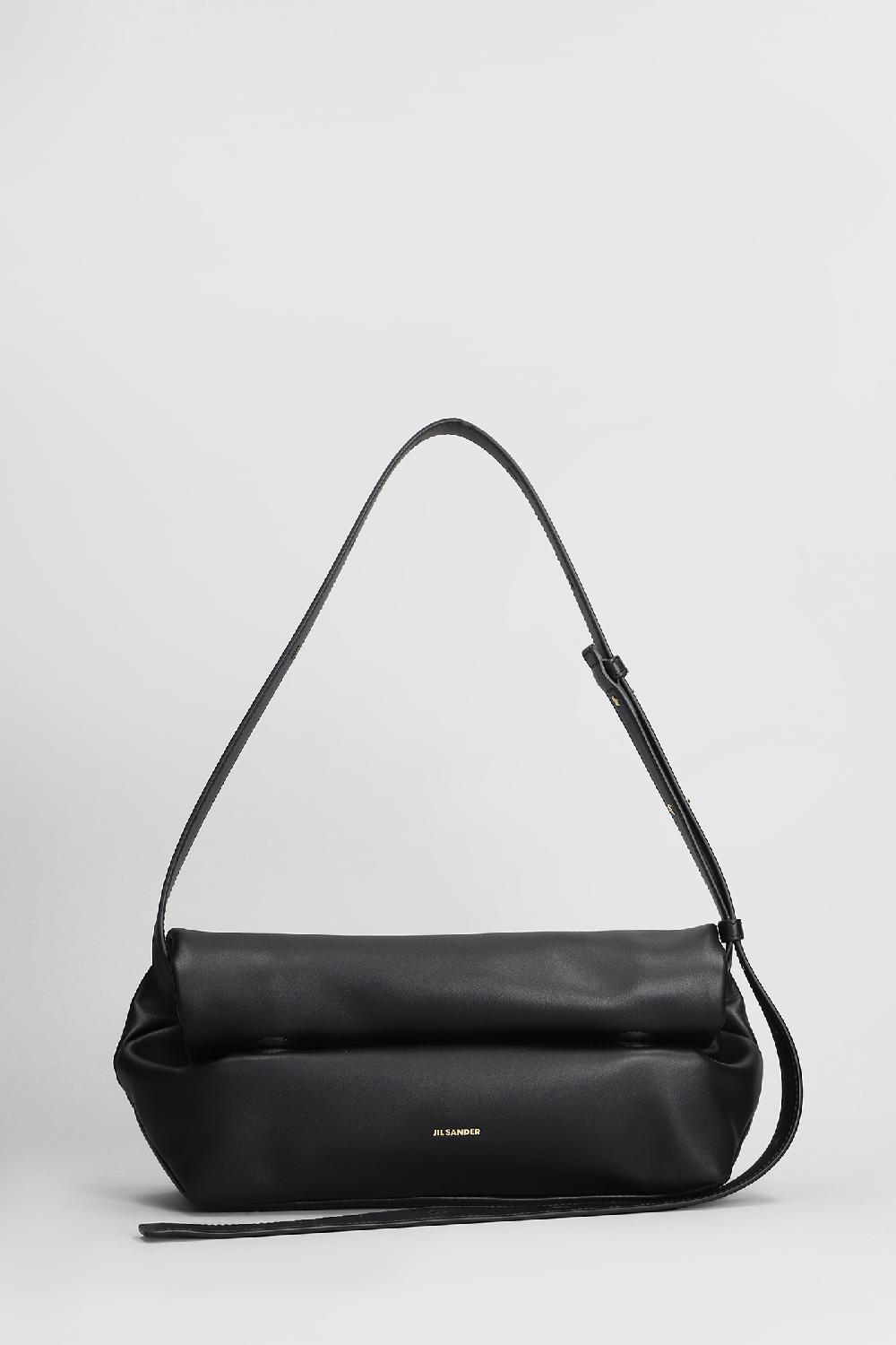 Deliberti Jil Sander Borsa a spalla rollup in pelle nera cod. 407916 - Deliberti The Luxury Shopping