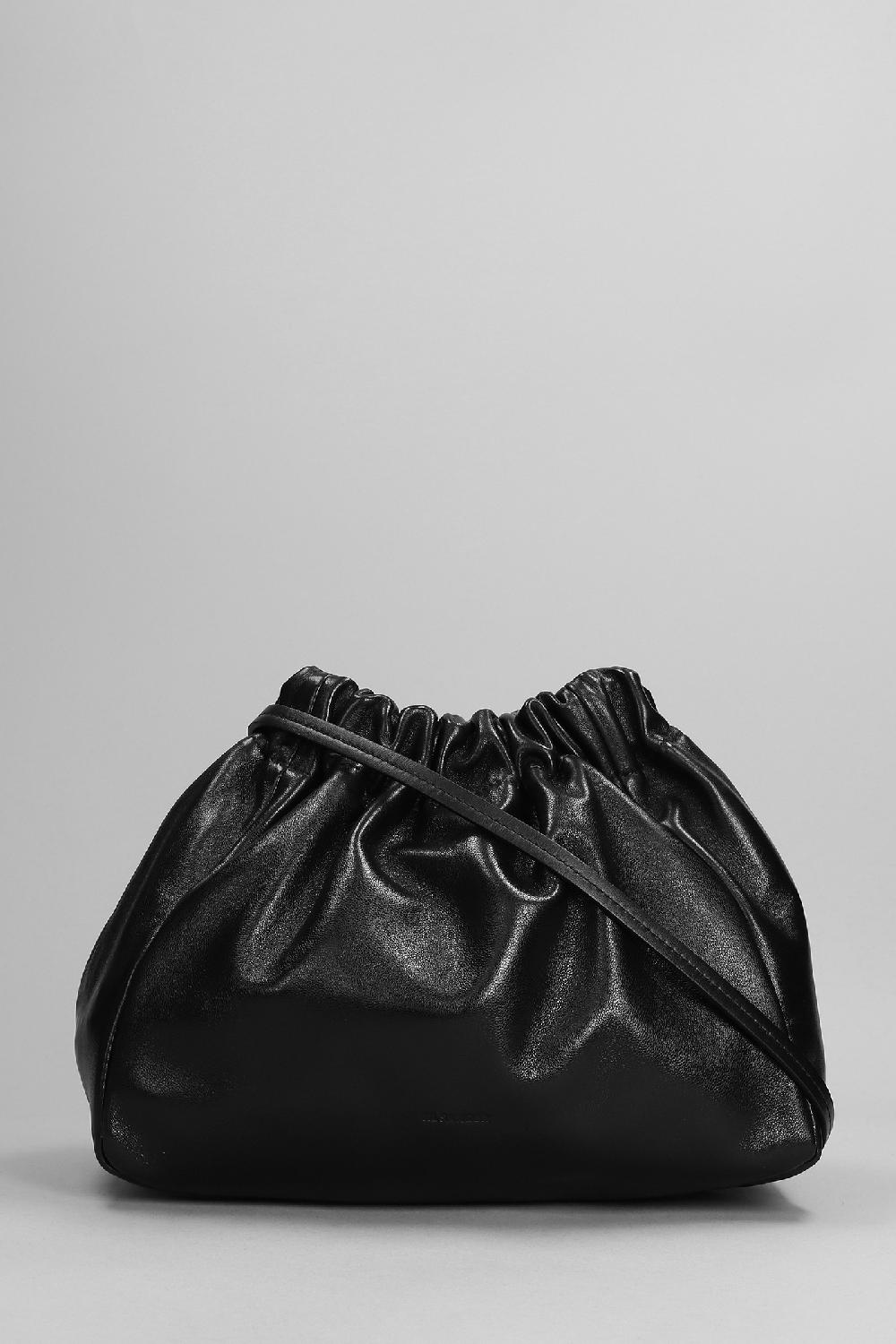 Deliberti Jil Sander Borsa a spalla scruch sm in pelle nera cod. 374665 - Deliberti The Luxury Shopping
