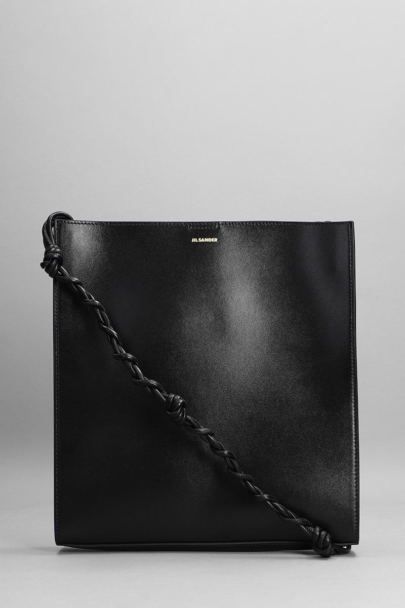 Deliberti Jil Sander Borsa a spalla tangle in pelle nera cod. 354111 - Deliberti The Luxury Shopping