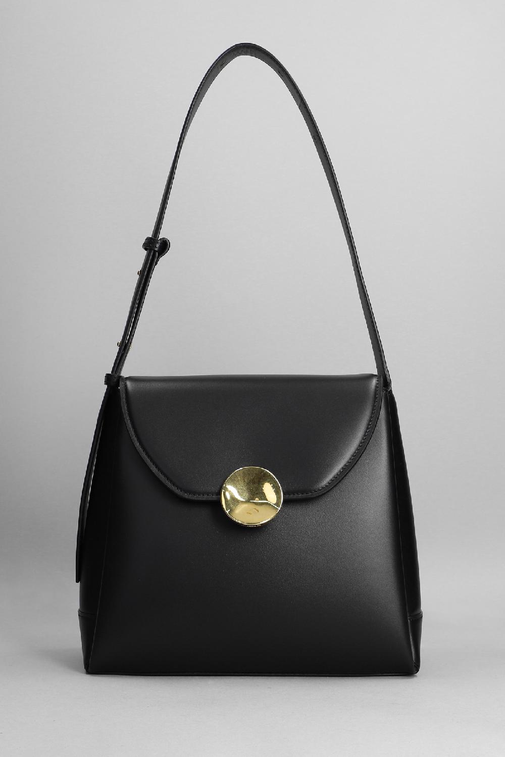 Deliberti Jil Sander Borsa a spalla victor shoulder sm in pelle nera cod. 353971 - Deliberti The Luxury Shopping