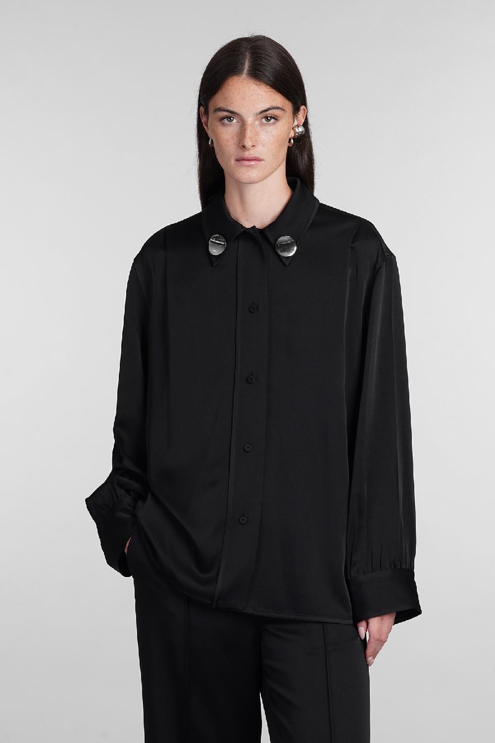 Deliberti Jil Sander Camicia in acetato nero cod. 404786 - Deliberti The Luxury Shopping