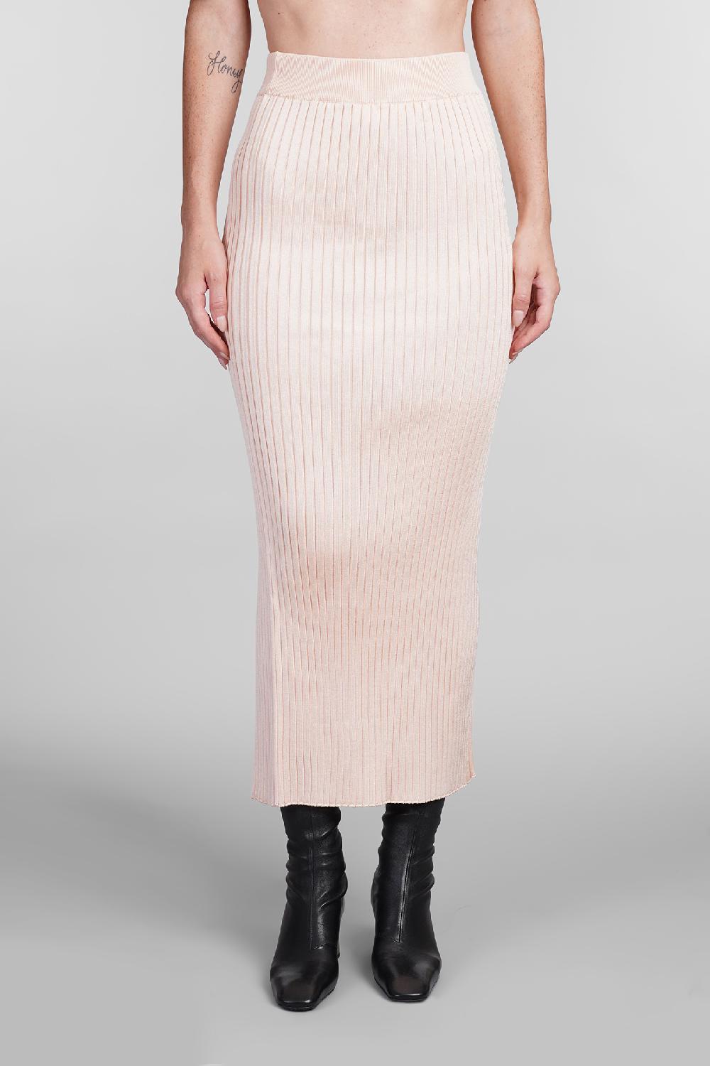Deliberti Jil Sander Gonna in viscosa rosa cod. 404784 - Deliberti The Luxury Shopping