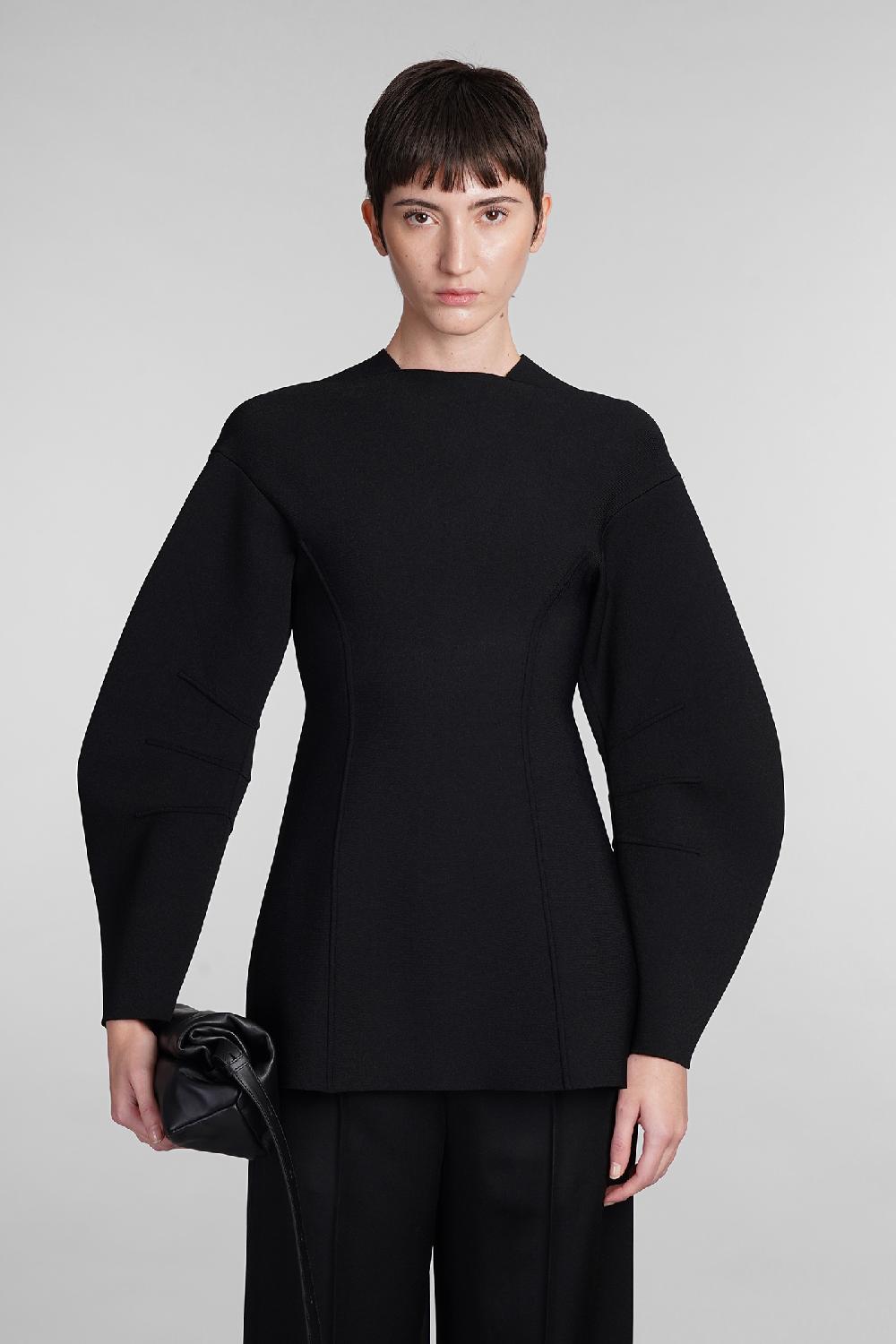Deliberti Jil Sander Maglia in viscosa nera cod. 410028 - Deliberti The Luxury Shopping