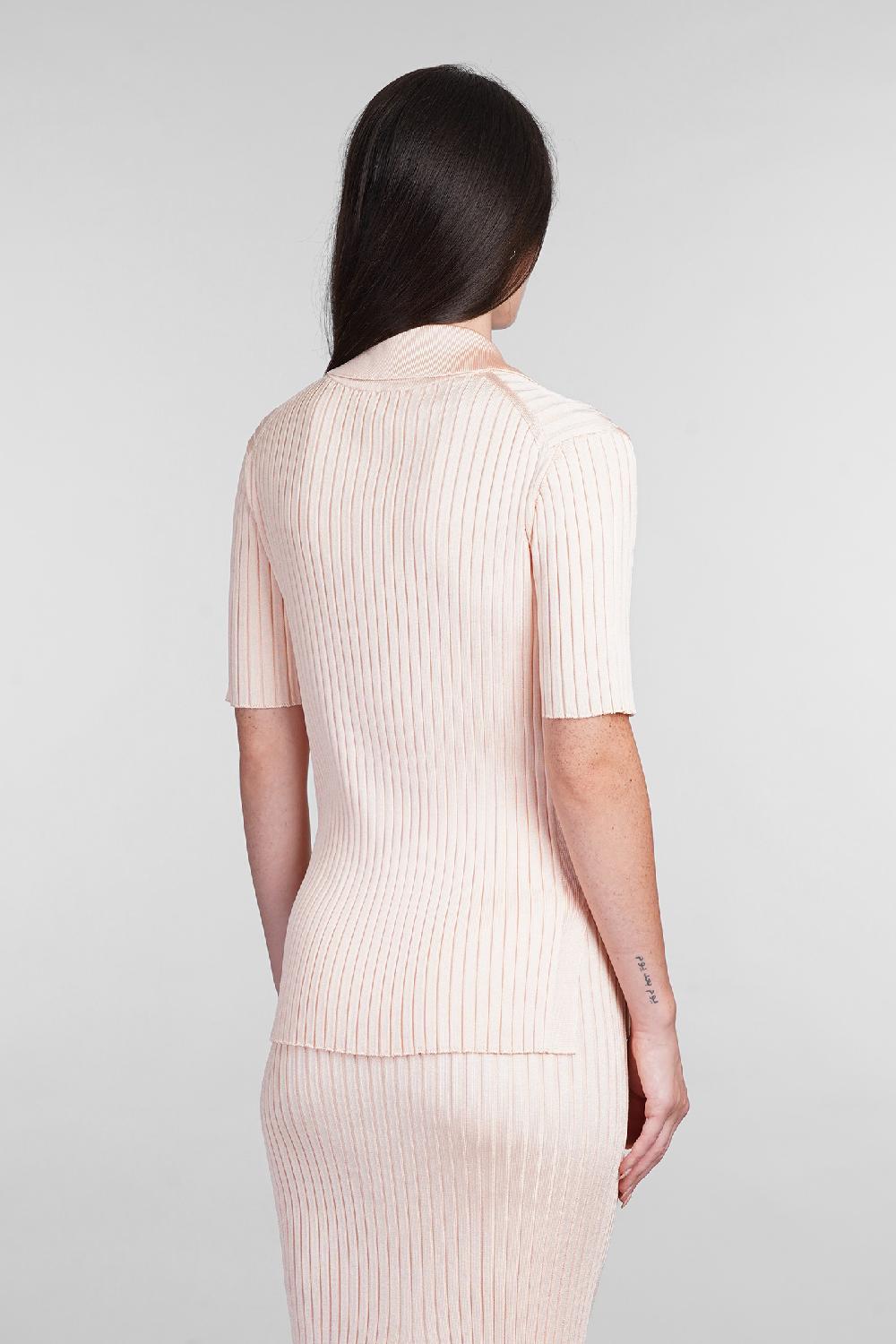 Deliberti Jil Sander Polo In Viscosa Rosa Cod. 404781 - Deliberti The Luxury Shopping