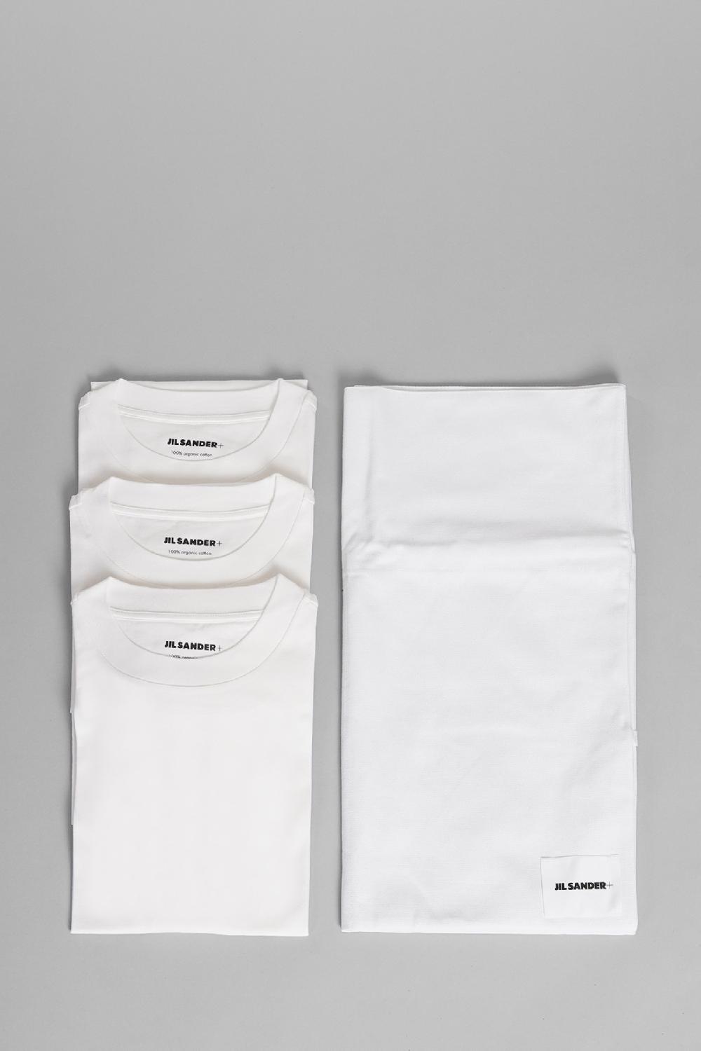 Deliberti Jil Sander T-shirt 3-pack in cotone bianco cod. 342037 - Deliberti The Luxury Shopping