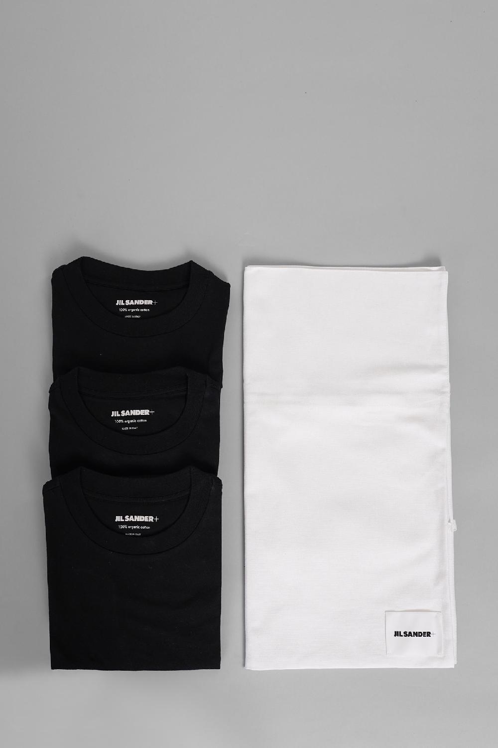 Deliberti Jil Sander T-shirt 3-pack in cotone nero cod. 381068 - Deliberti The Luxury Shopping