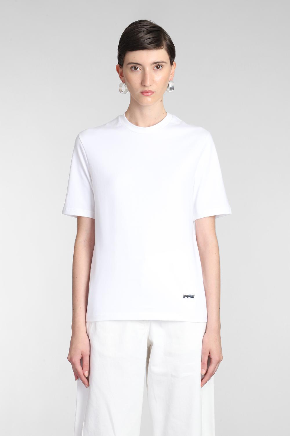Deliberti Jil Sander T-shirt in cotone bianco cod. 381766 - Deliberti The Luxury Shopping