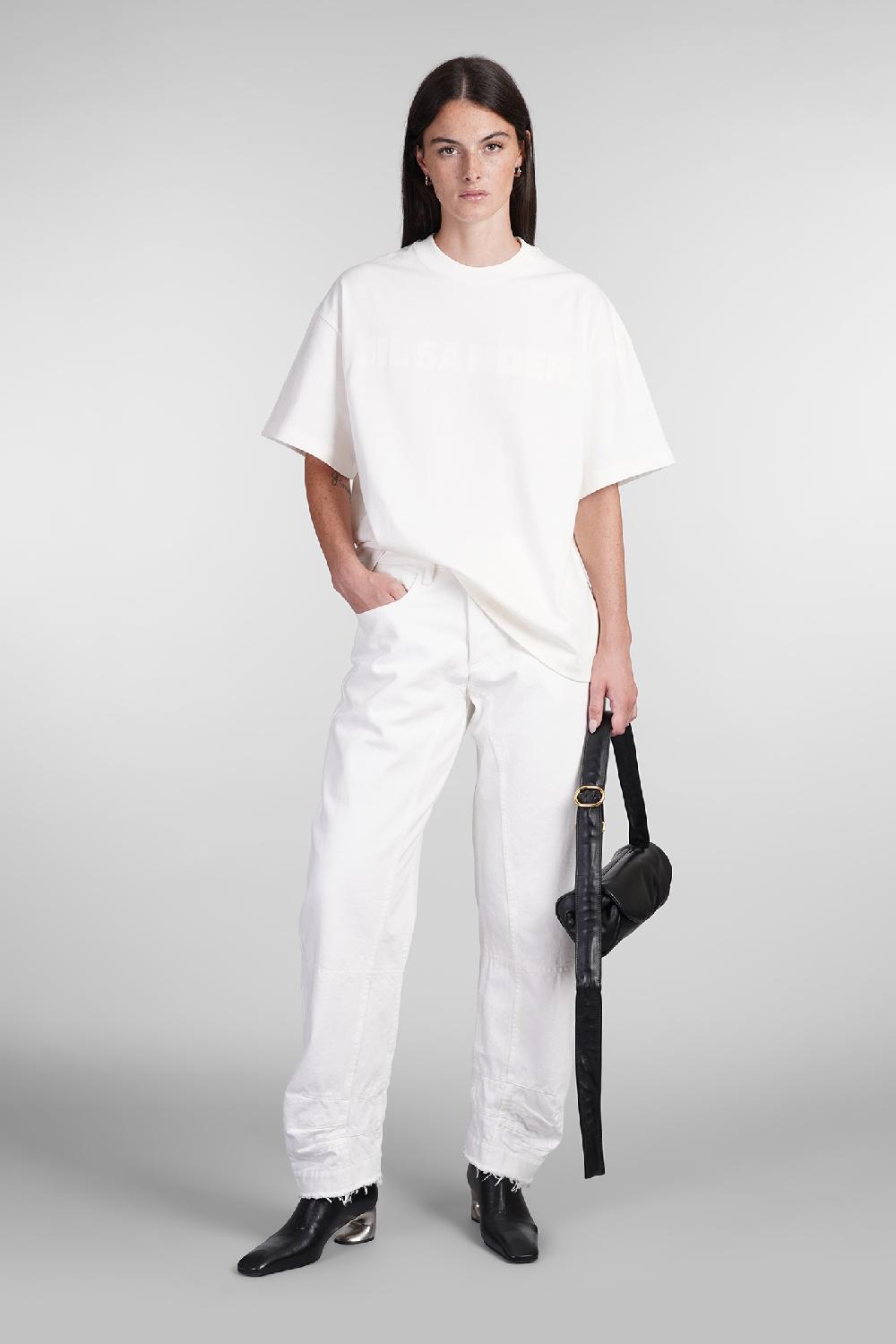 Deliberti Jil Sander T-shirt In Cotone Bianco Cod. 404722 - Deliberti The Luxury Shopping