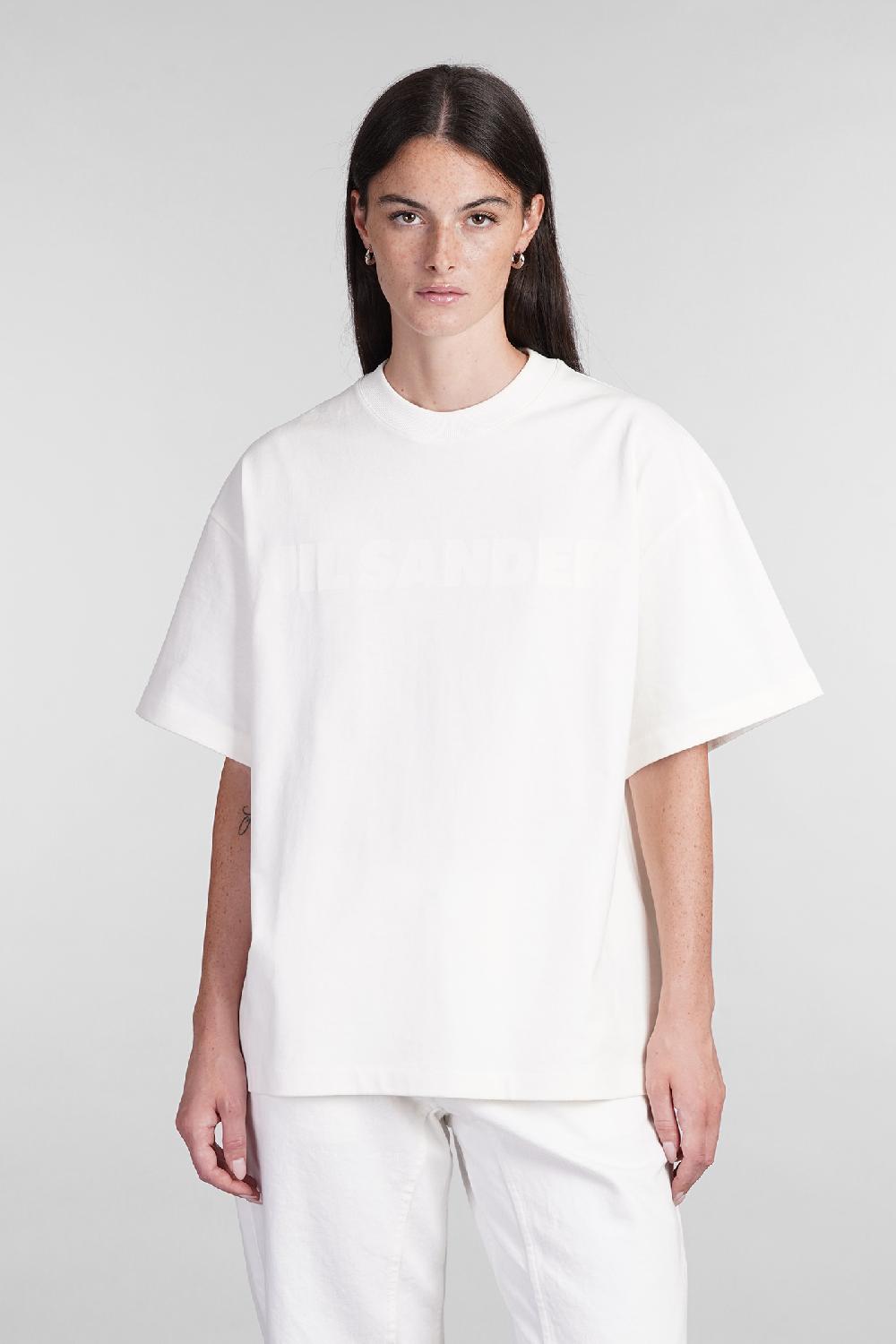 Deliberti Jil Sander T-shirt in cotone bianco cod. 404722 - Deliberti The Luxury Shopping