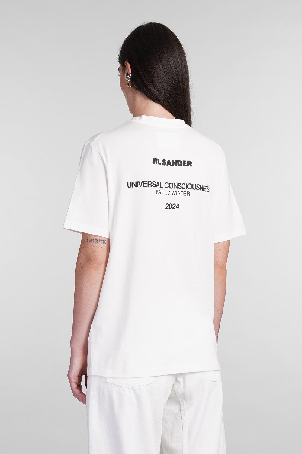 Deliberti Jil Sander T-shirt In Cotone Bianco Cod. 404777 - Deliberti The Luxury Shopping