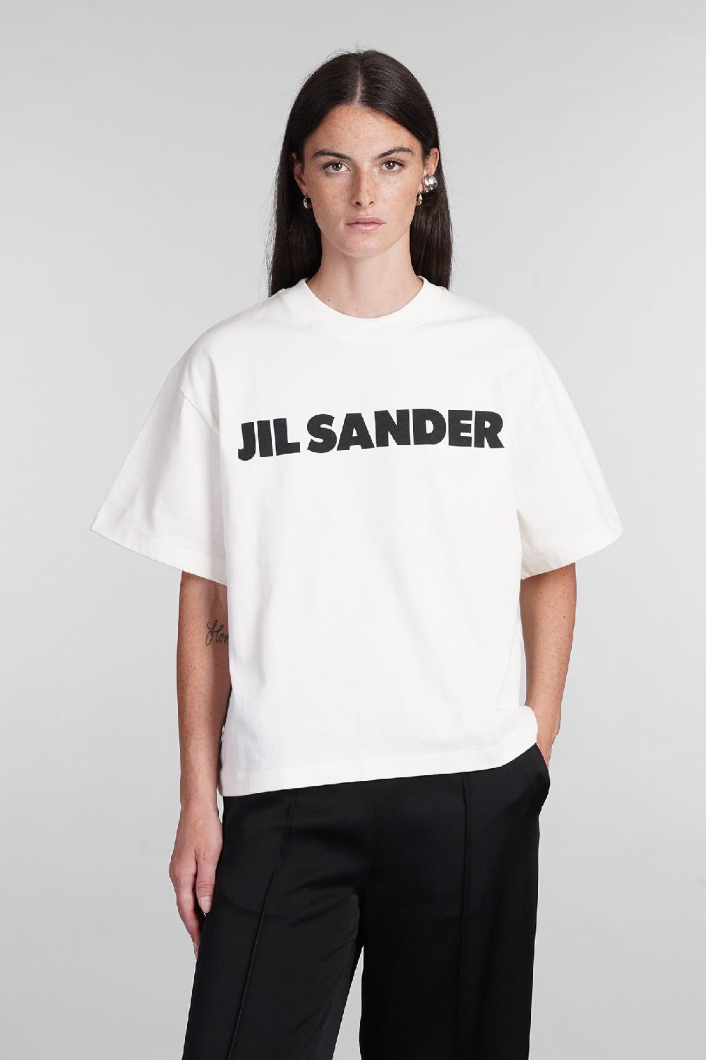 Deliberti Jil Sander T-shirt in cotone bianco cod. 404788 - Deliberti The Luxury Shopping