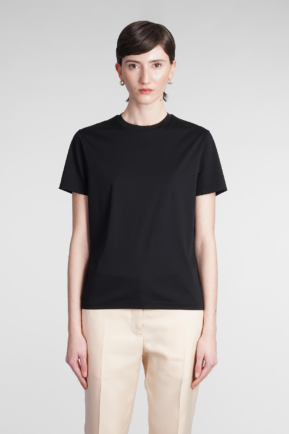 Deliberti Jil Sander T-shirt in cotone nero cod. 368298 - Deliberti The Luxury Shopping