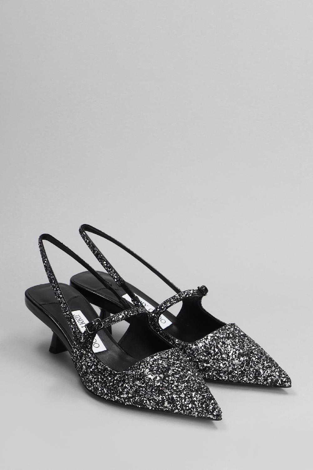Deliberti Jimmy Choo Decollete Didi 45 In Glitter Nero Cod. 401986 - Deliberti The Luxury Shopping