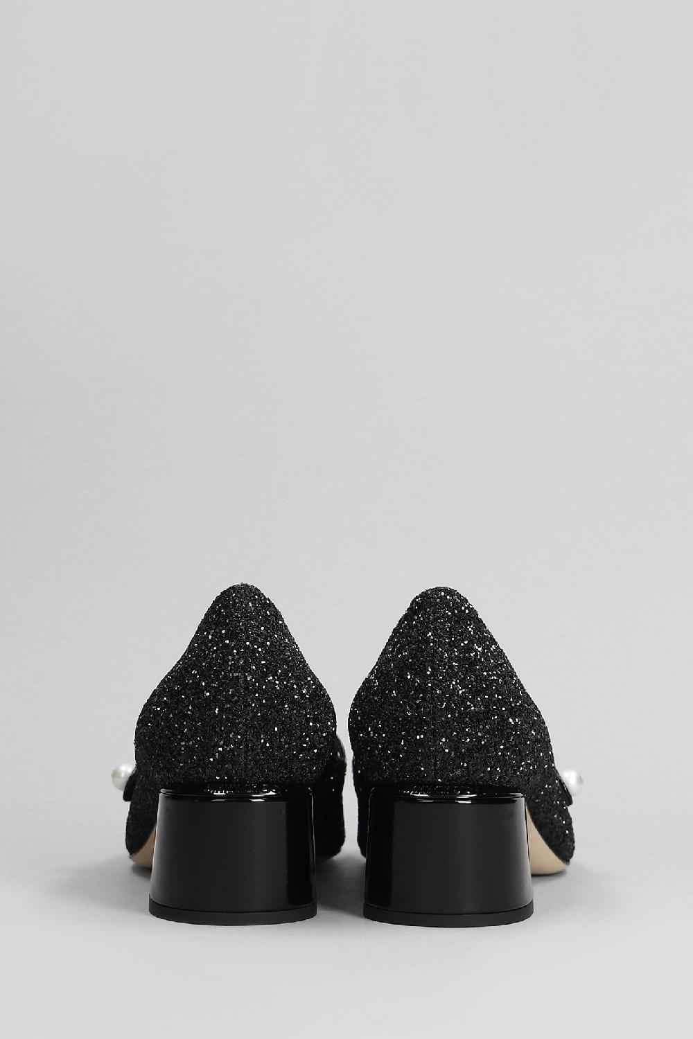Deliberti Jimmy Choo Decollete Elisa 45 In Glitter Nero Cod. 401984 - Deliberti The Luxury Shopping