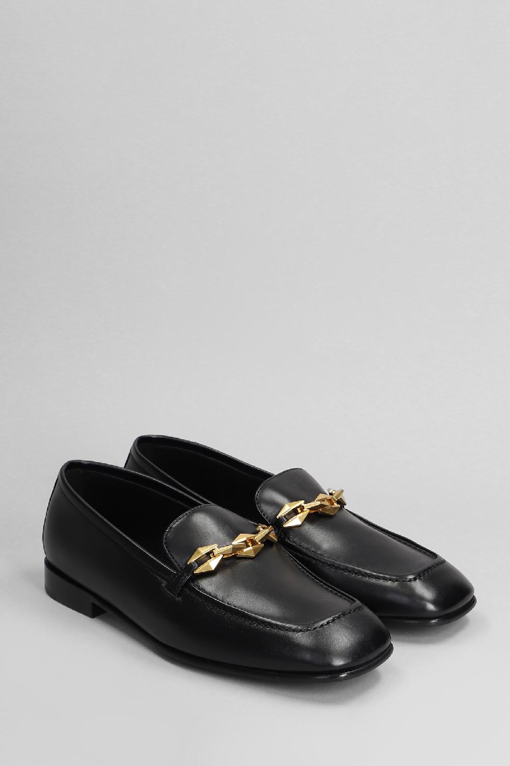 Deliberti Jimmy Choo Mocassini Diamond Tilda In Pelle Nera Cod. 401979 - Deliberti The Luxury Shopping