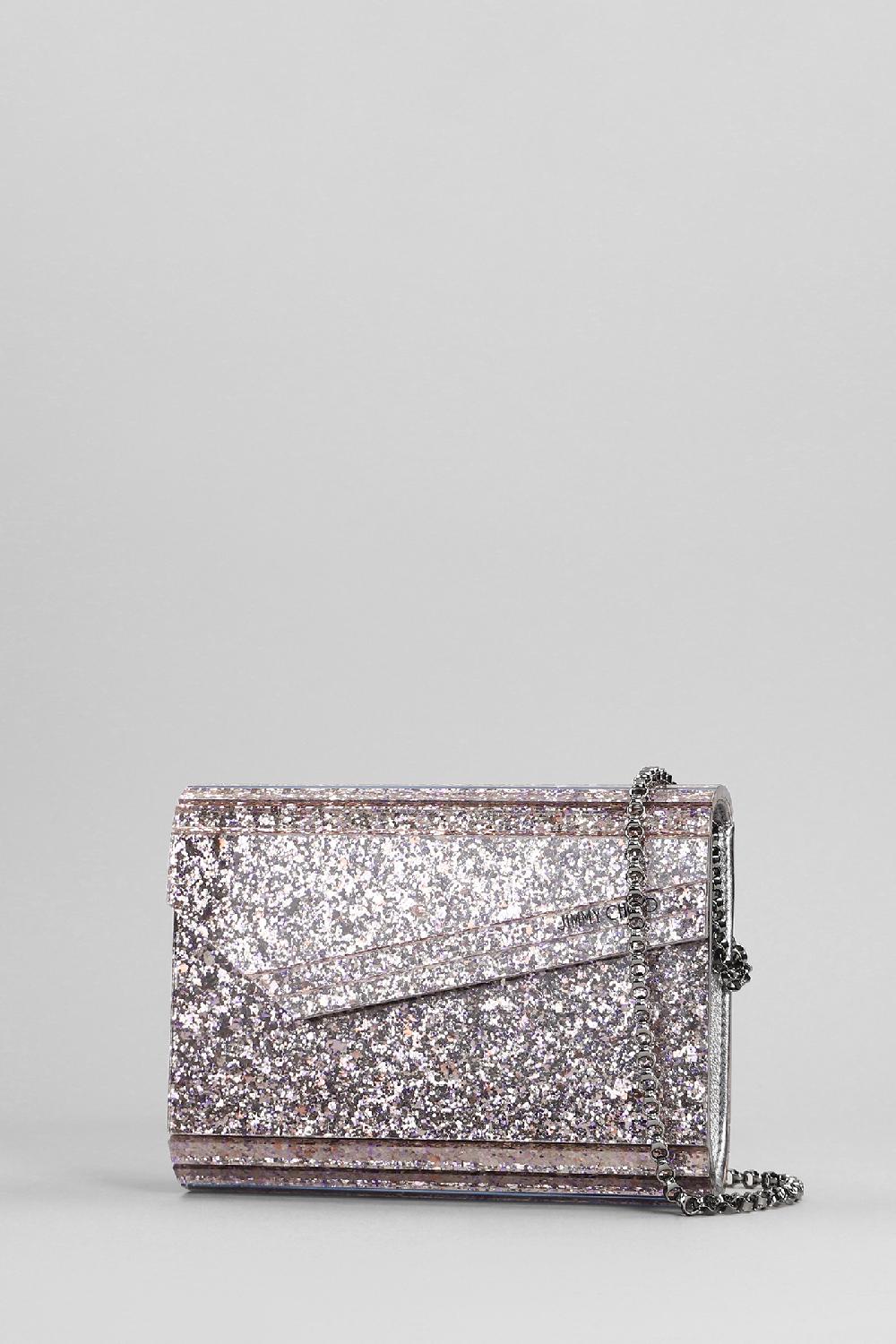 Deliberti Jimmy Choo Pochette Candy In Acrilico Argento Cod. 396386 - Deliberti The Luxury Shopping