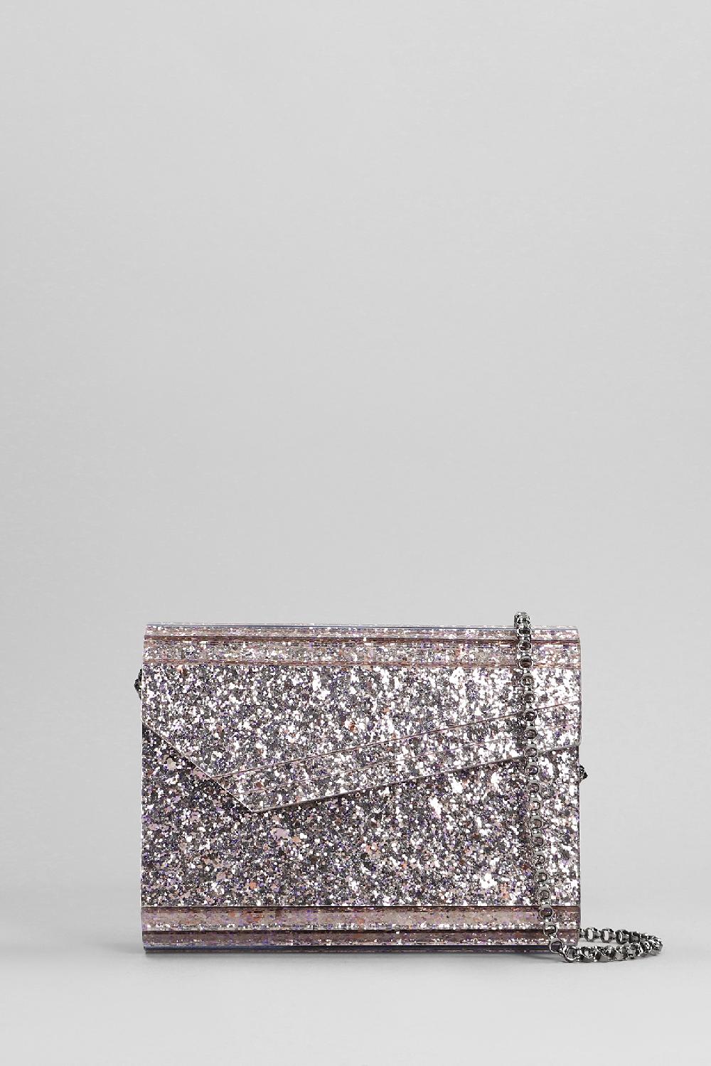 Deliberti Jimmy Choo Pochette candy in acrilico argento cod. 396386 - Deliberti The Luxury Shopping