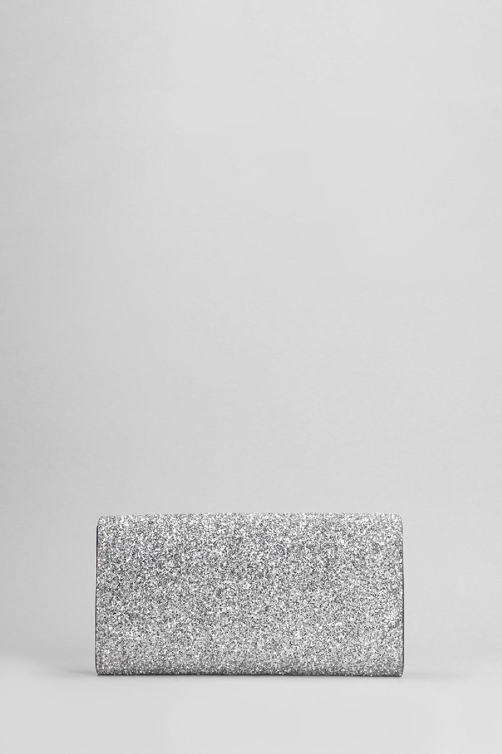 Deliberti Jimmy Choo Pochette Emmie In Glitter Argento Cod. 401990 - Deliberti The Luxury Shopping