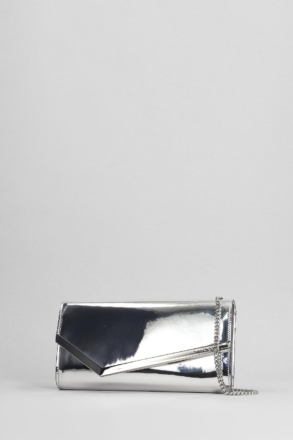 Deliberti Jimmy Choo Pochette Emmie In Pelle Argento Cod. 401989 - Deliberti The Luxury Shopping