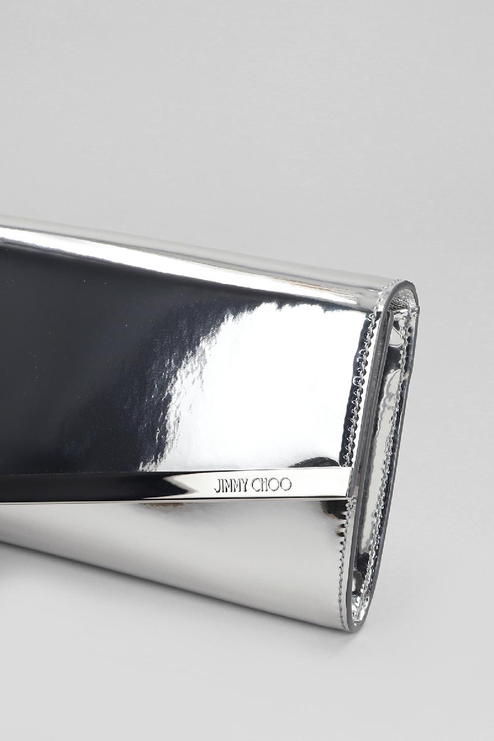 Deliberti Jimmy Choo Pochette Emmie In Pelle Argento Cod. 401989 - Deliberti The Luxury Shopping