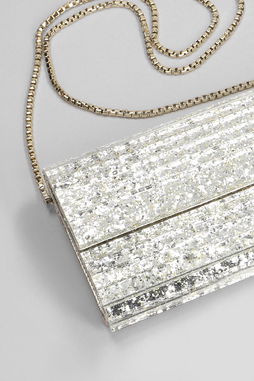 Deliberti Jimmy Choo Pochette Sweetie In Acrilico Argento Cod. 401995 - Deliberti The Luxury Shopping