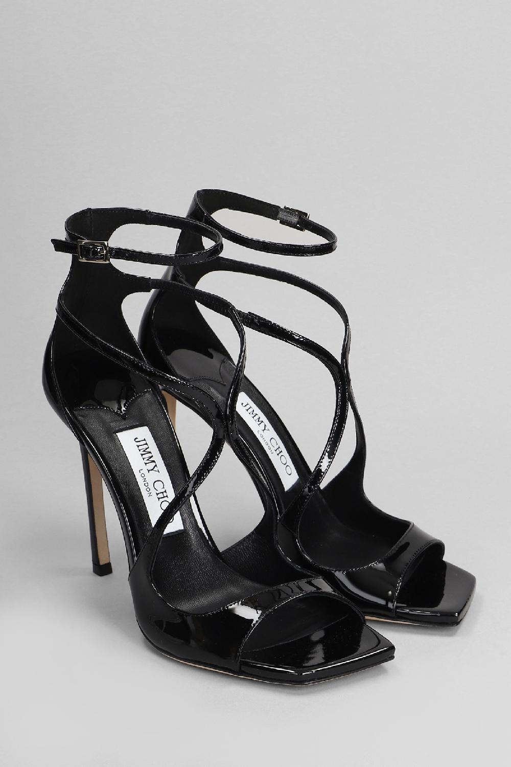 Deliberti Jimmy Choo Sandali Azia 110 In Vernice Nera Cod. 401997 - Deliberti The Luxury Shopping