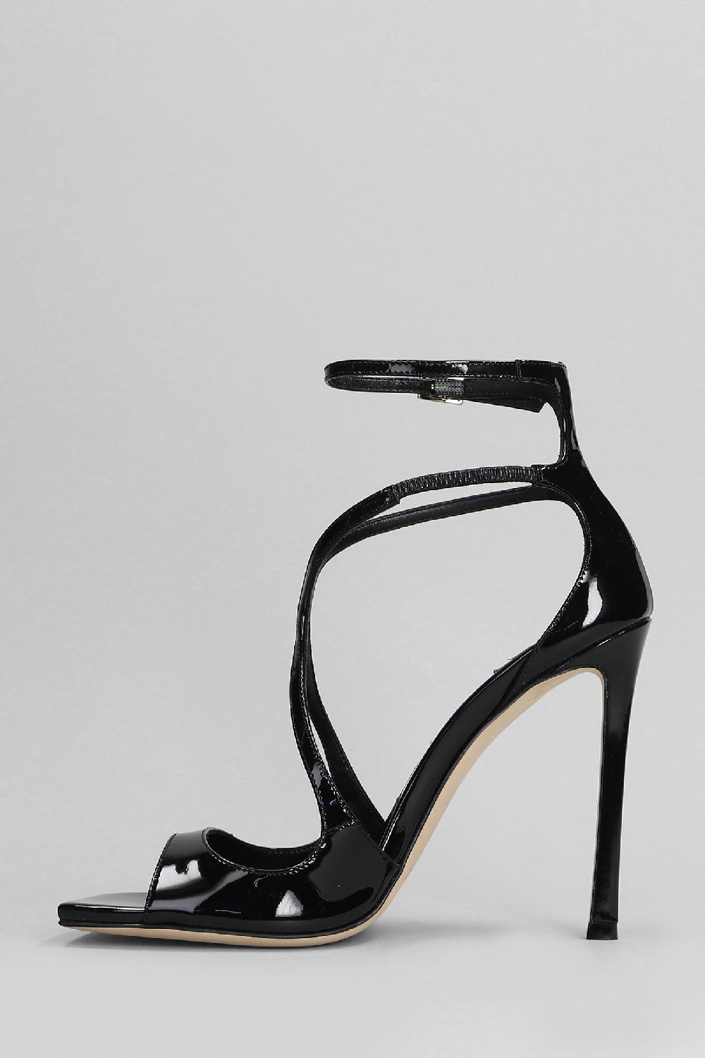 Deliberti Jimmy Choo Sandali Azia 110 In Vernice Nera Cod. 401997 - Deliberti The Luxury Shopping