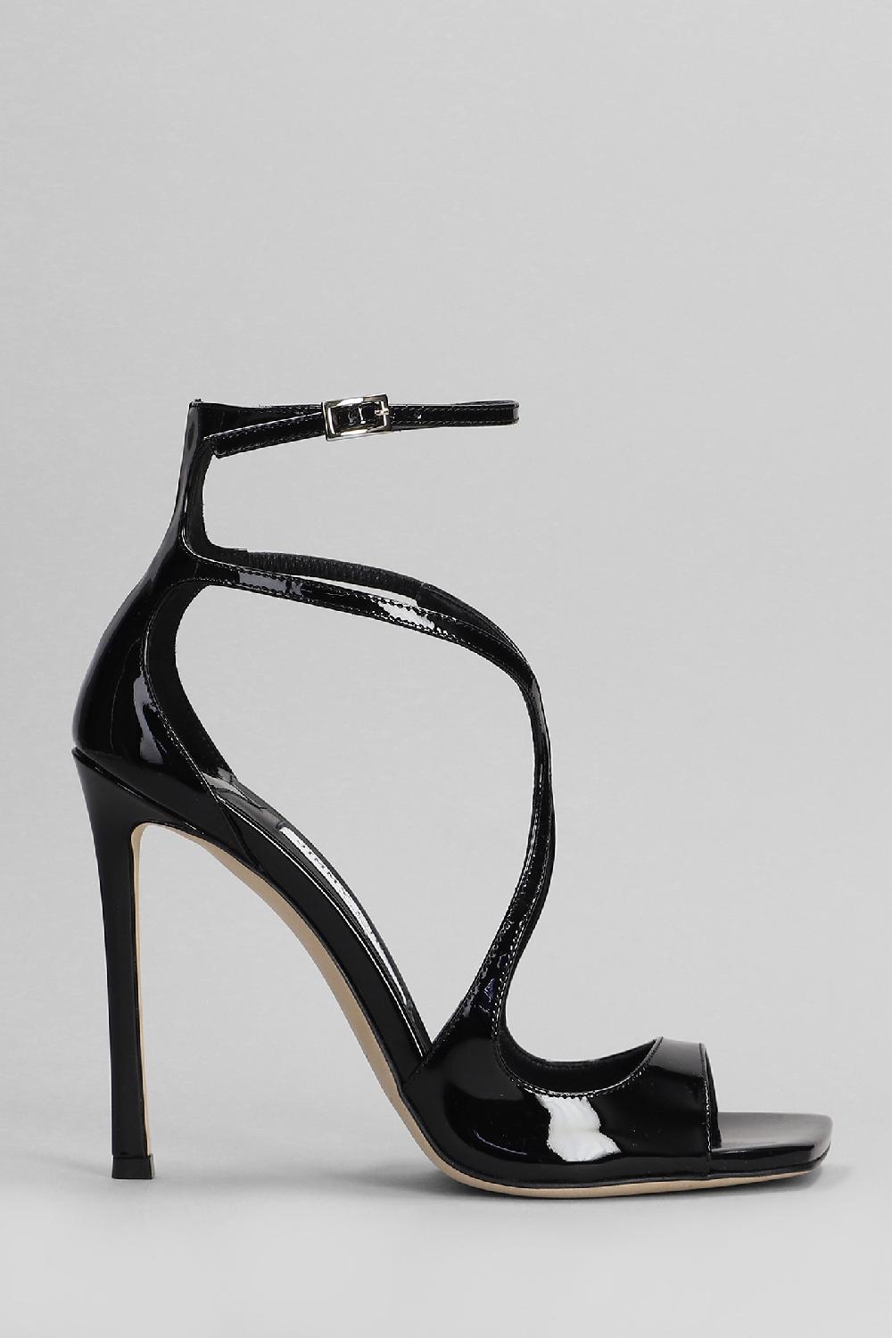 Deliberti Jimmy Choo Sandali azia 110 in vernice nera cod. 401997 - Deliberti The Luxury Shopping