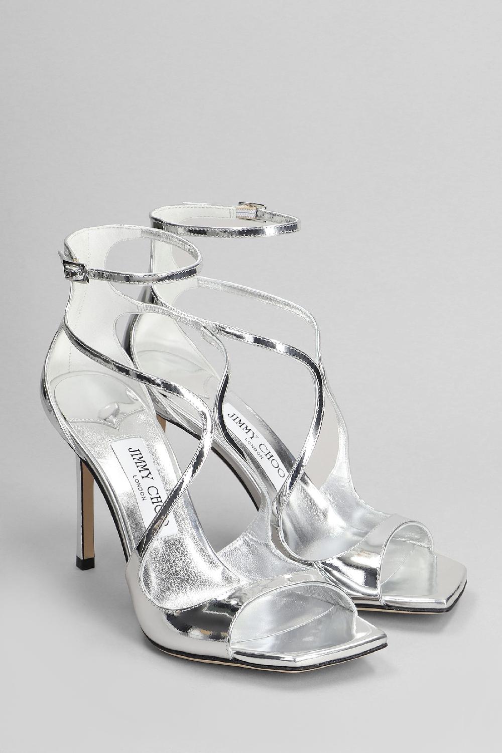 Deliberti Jimmy Choo Sandali Azia 95 In Vernice Argento Cod. 401982 - Deliberti The Luxury Shopping