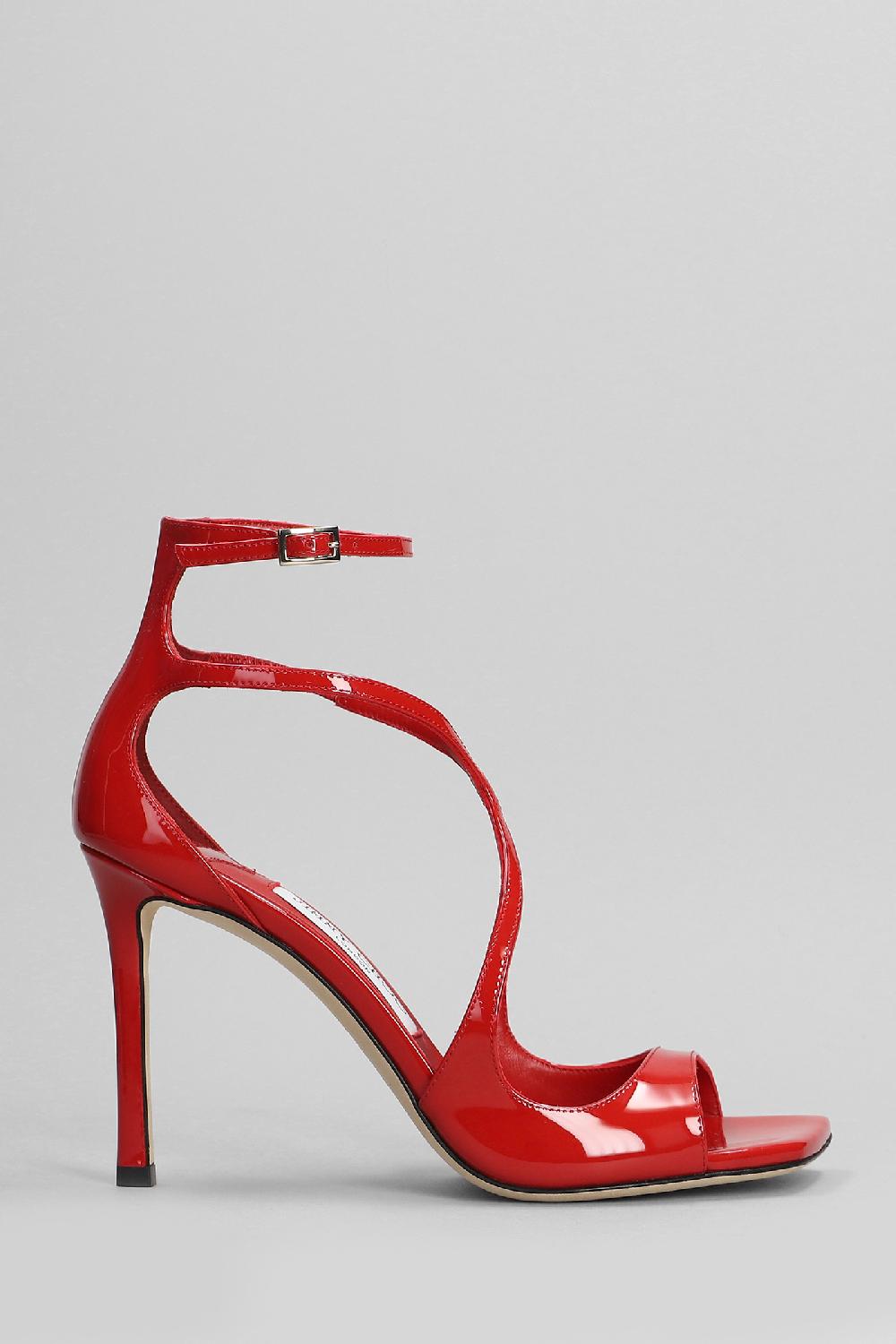 Deliberti Jimmy Choo Sandali azia 95 in vernice rossa cod. 403675 - Deliberti The Luxury Shopping