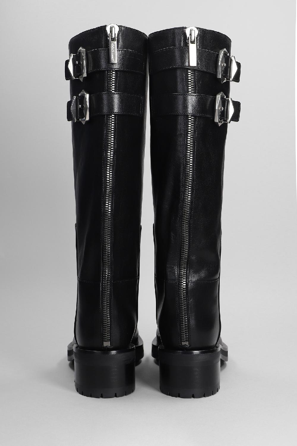 Deliberti Jimmy Choo Stivali Tacco Alto Brooklyn Kb 50 In Pelle Nera Cod. 403676 - Deliberti The Luxury Shopping