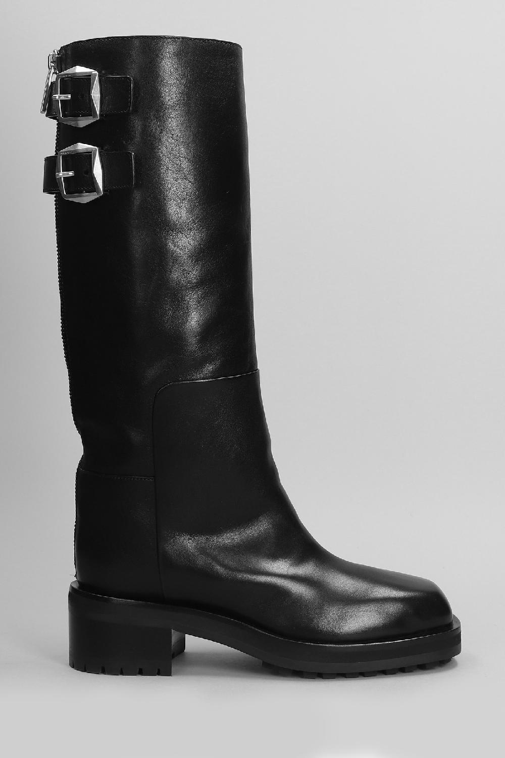 Deliberti Jimmy Choo Stivali tacco alto brooklyn kb 50 in pelle nera cod. 403676 - Deliberti The Luxury Shopping