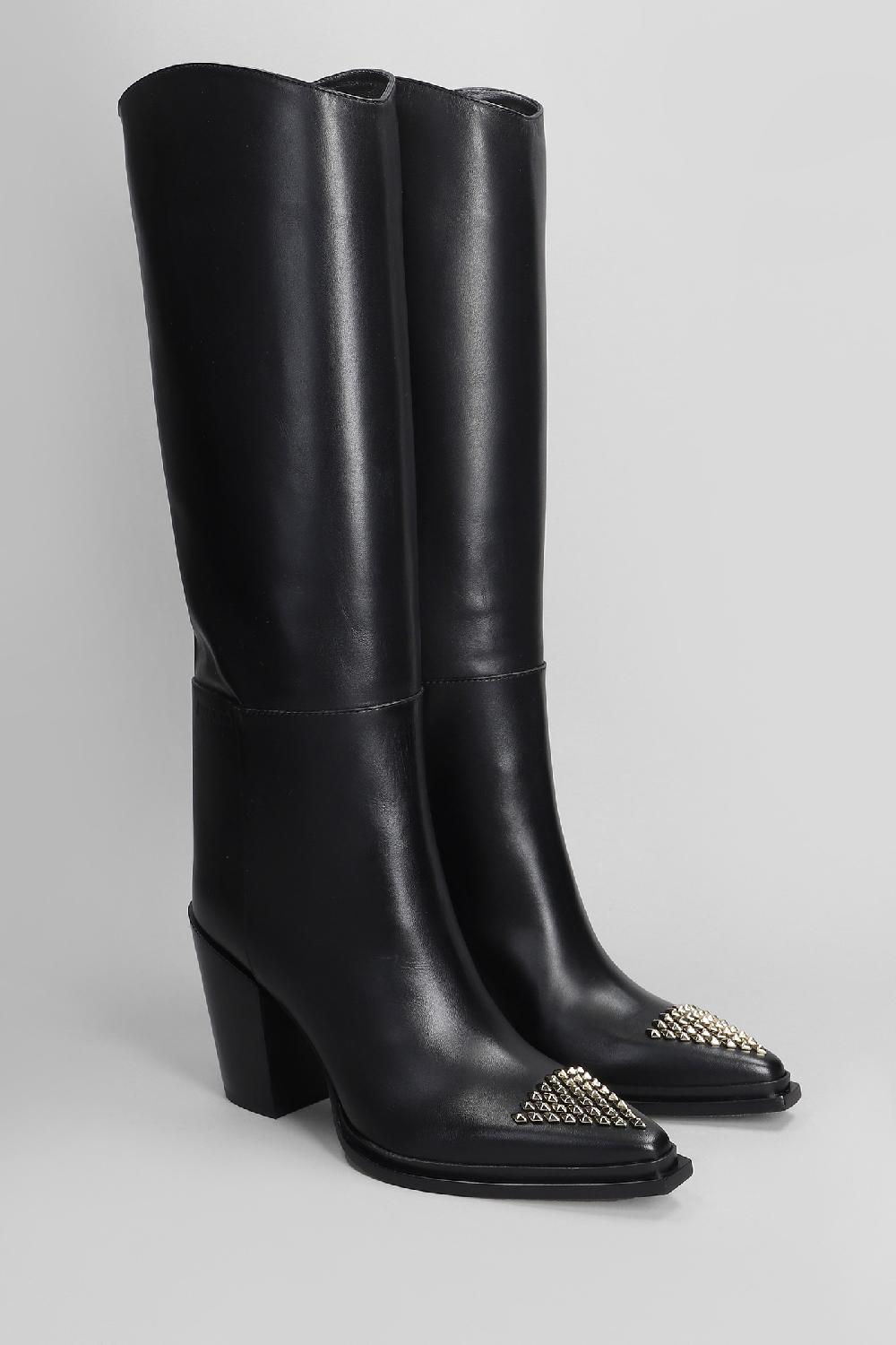 Deliberti Jimmy Choo Stivali Tacco Alto Cece 80 In Pelle Nera Cod. 401980 - Deliberti The Luxury Shopping