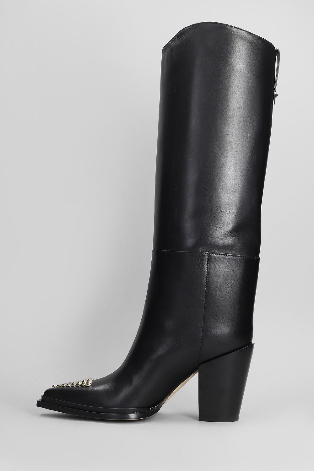 Deliberti Jimmy Choo Stivali Tacco Alto Cece 80 In Pelle Nera Cod. 401980 - Deliberti The Luxury Shopping