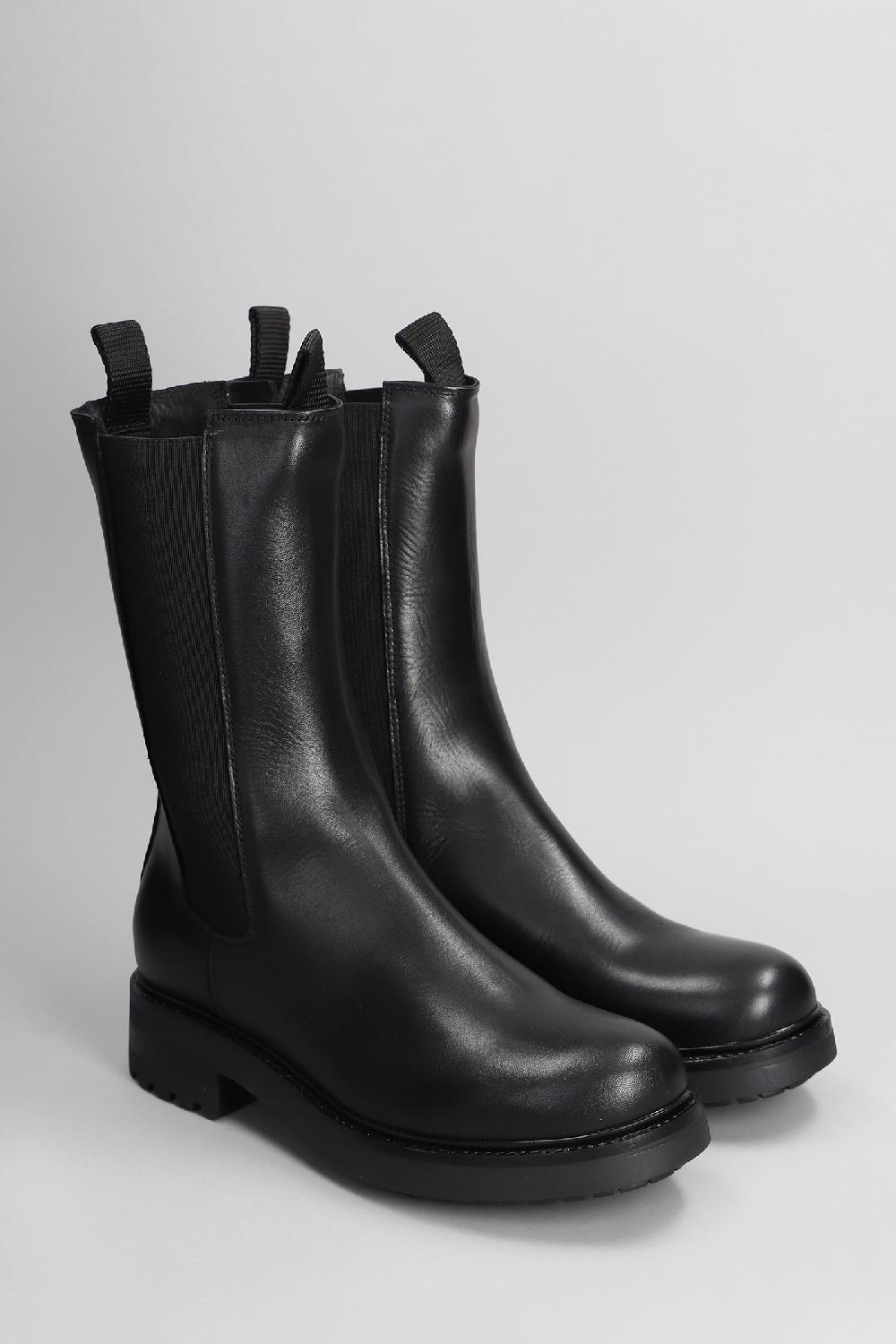 Deliberti Julie Dee Anfibi In Pelle Nera Cod. 406770 - Deliberti The Luxury Shopping