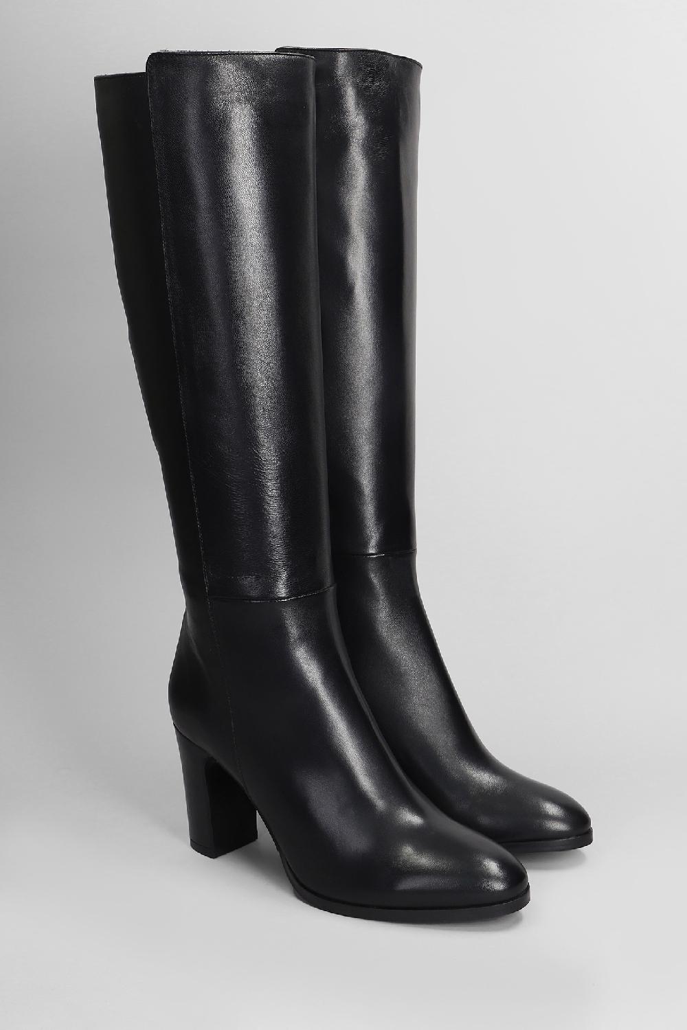 Deliberti Julie Dee Stivali Tacco Alto In Pelle Nera Cod. 406781 - Deliberti The Luxury Shopping