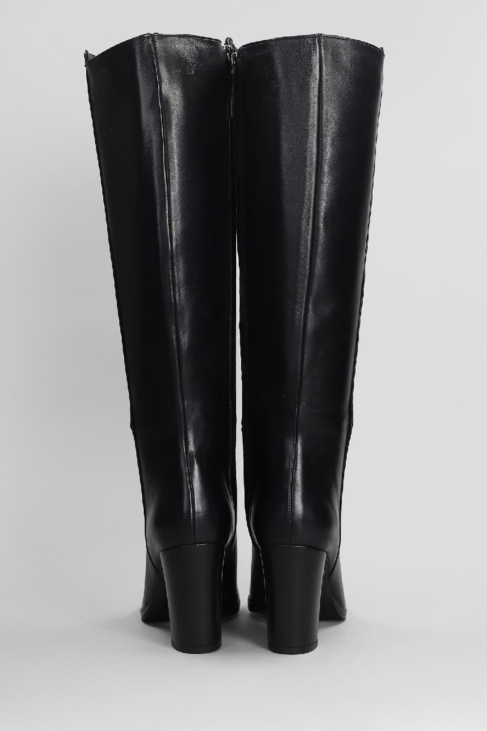 Deliberti Julie Dee Stivali Tacco Alto In Pelle Nera Cod. 406781 - Deliberti The Luxury Shopping