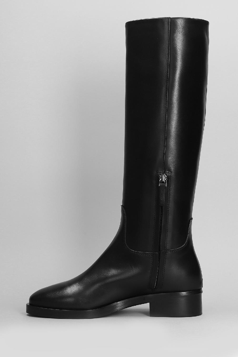 Deliberti Julie Dee Stivali Tacco Alto In Pelle Nera Cod. 406881 - Deliberti The Luxury Shopping