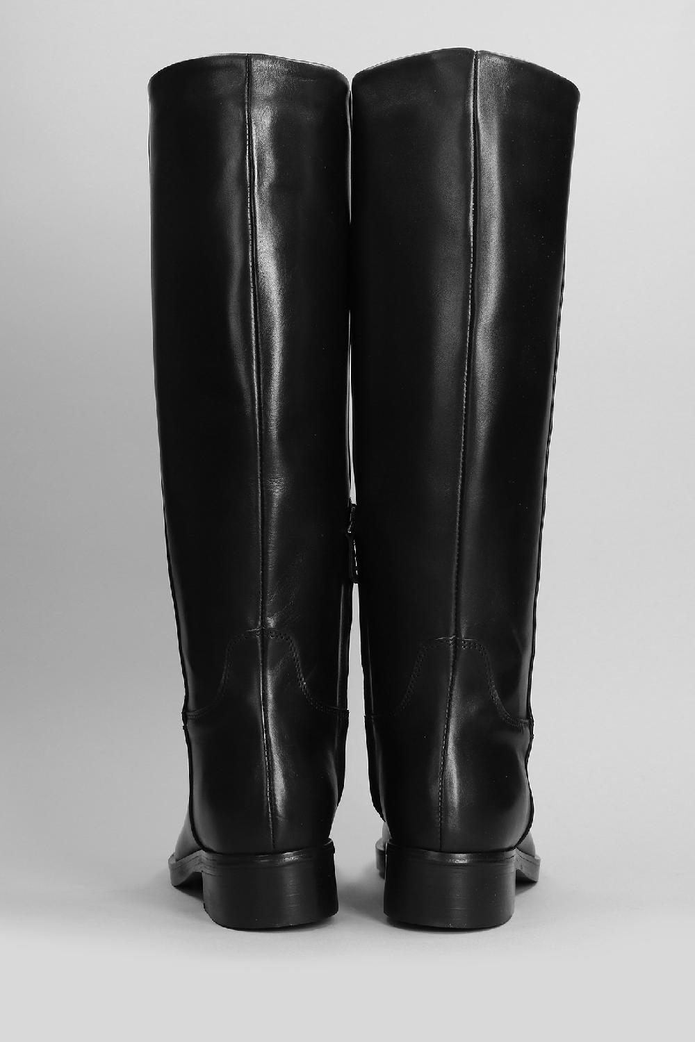 Deliberti Julie Dee Stivali Tacco Alto In Pelle Nera Cod. 406881 - Deliberti The Luxury Shopping
