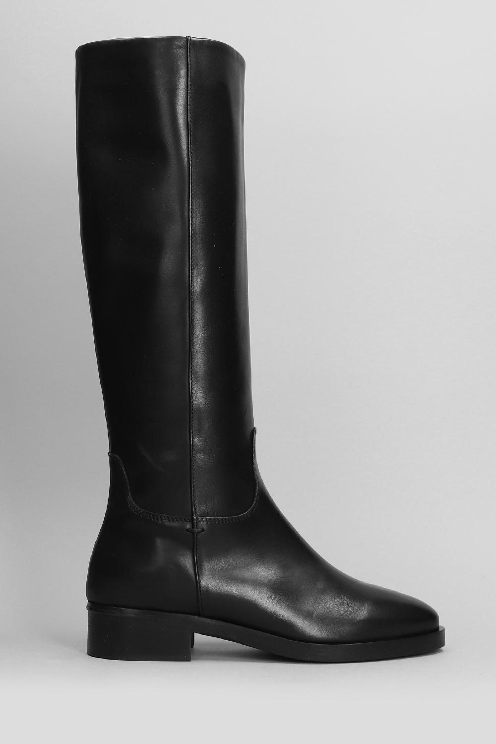 Deliberti Julie Dee Stivali tacco alto in pelle nera cod. 406881 - Deliberti The Luxury Shopping