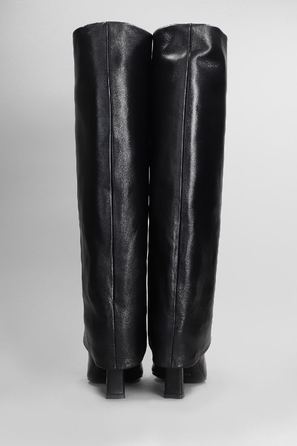 Deliberti Julie Dee Stivali Tacco Alto In Pelle Nera Cod. 406882 - Deliberti The Luxury Shopping