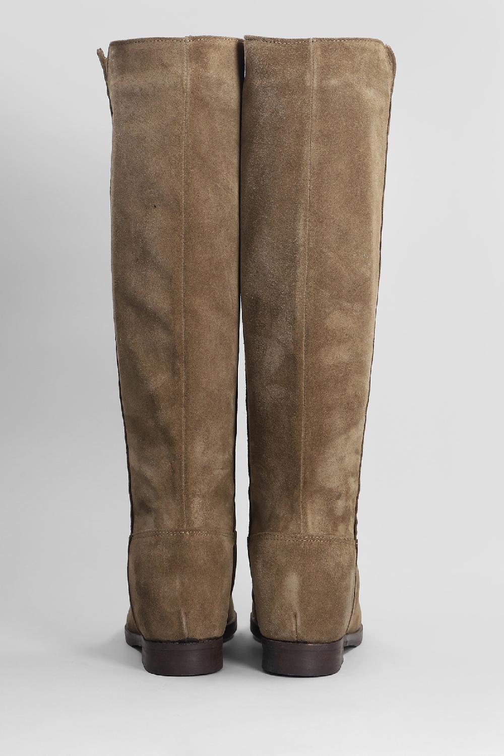 Deliberti Julie Dee Stivali Tacco Basso In Pelle Marrone Cod. 406769 - Deliberti The Luxury Shopping