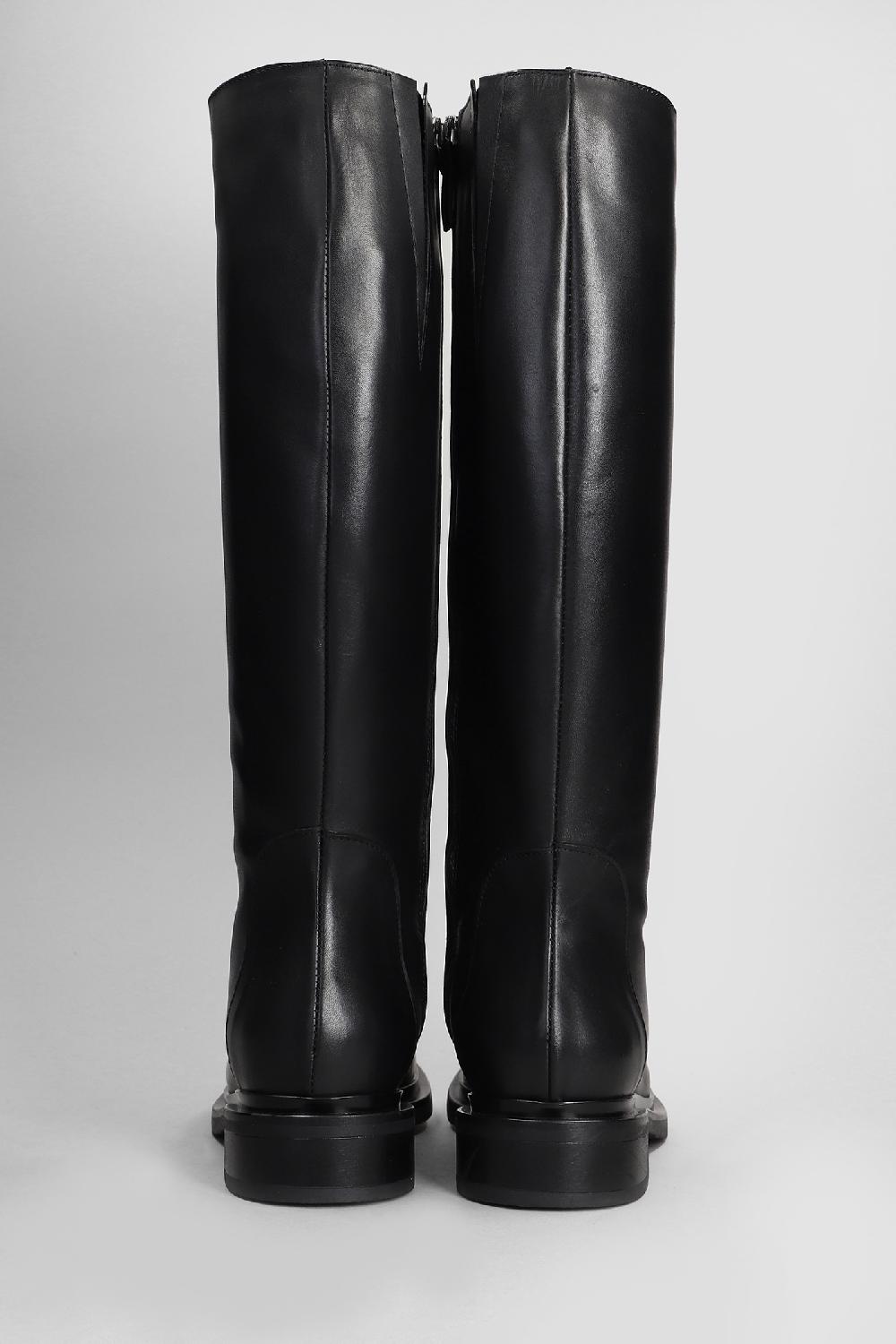 Deliberti Julie Dee Stivali Tacco Basso In Pelle Nera Cod. 406896 - Deliberti The Luxury Shopping
