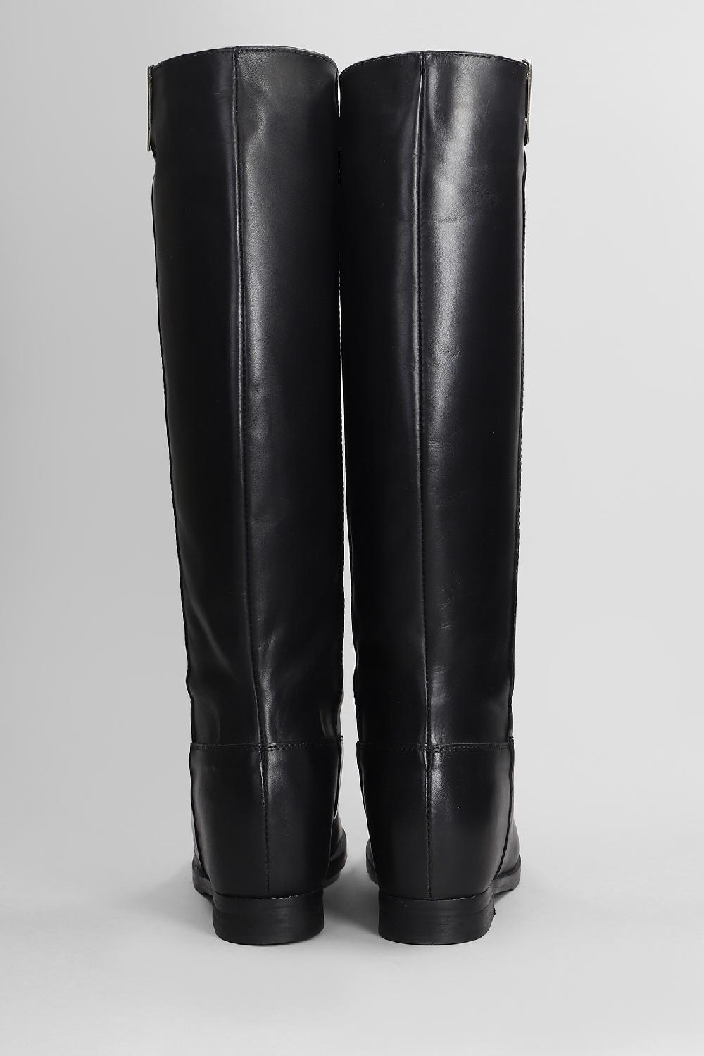 Deliberti Julie Dee Stivali Tacco Basso In Pelle Nera Cod. 406897 - Deliberti The Luxury Shopping